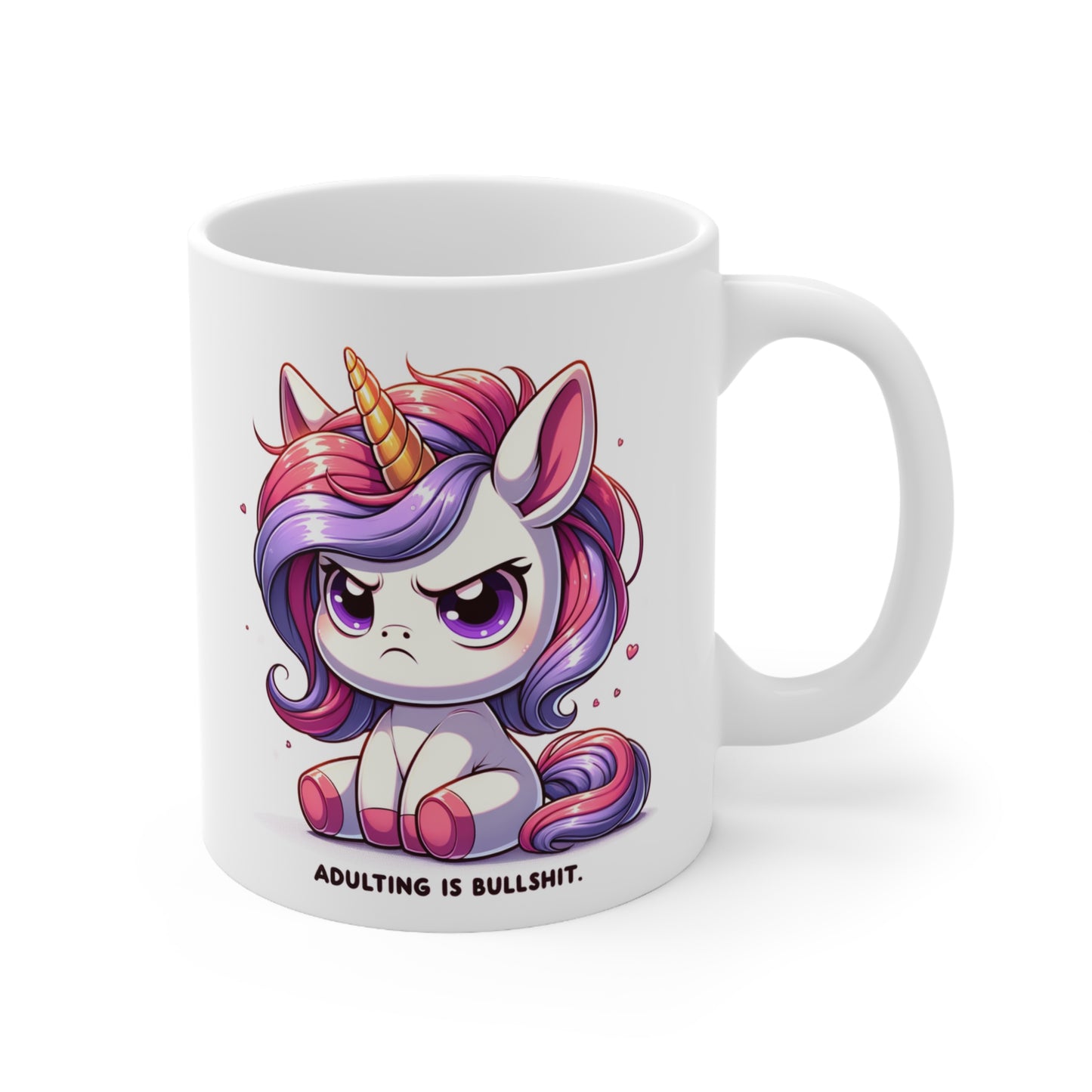 Adulting is BS Grumpy Unicorn Mug 11oz