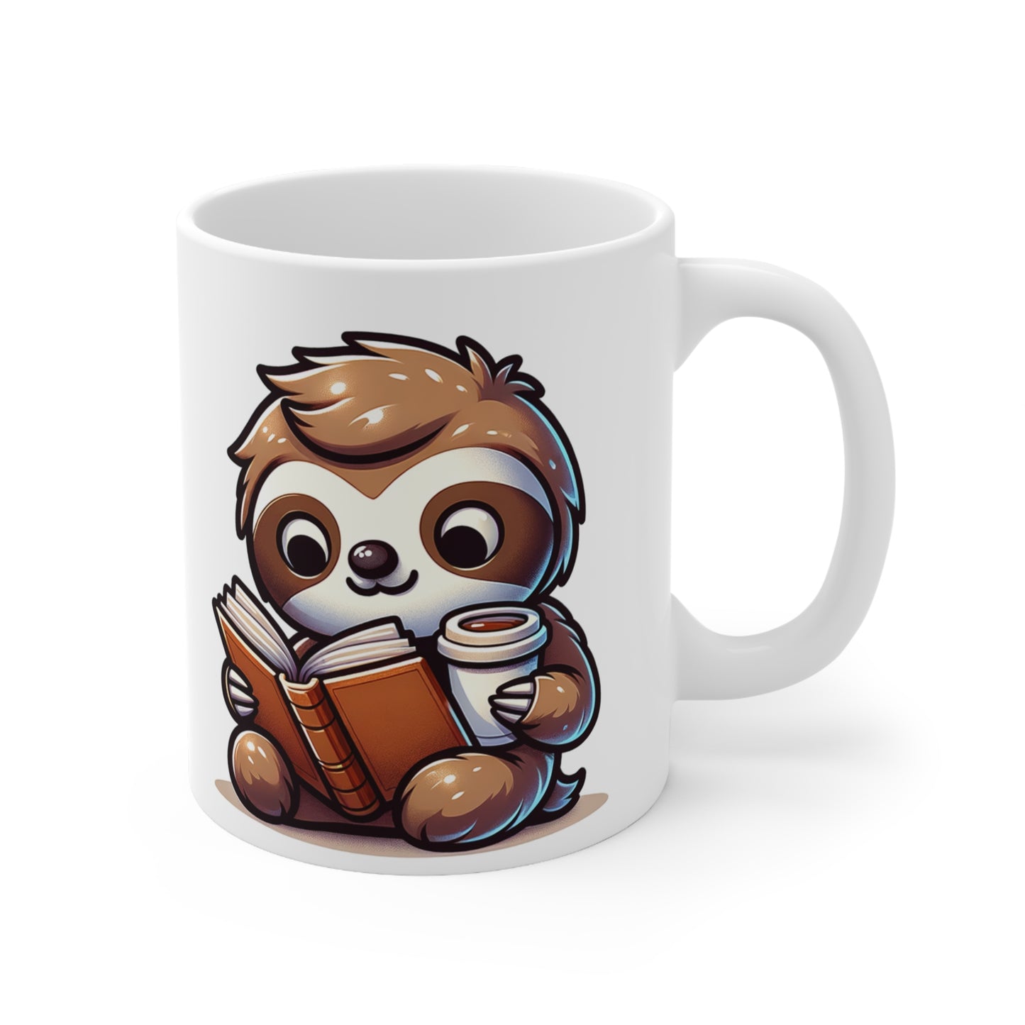 Reading Sloth Mug 11oz