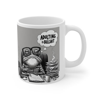 Adulting is BS Frog Mug 11oz