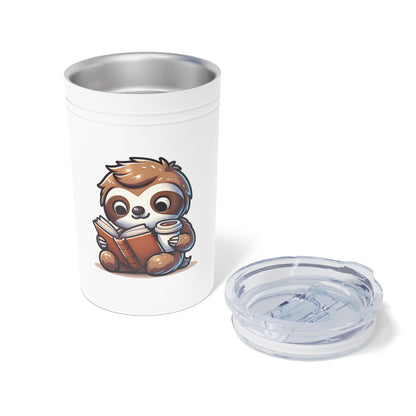 Reading Sloth with Coffee Vacuum Insulated Tumbler 11oz