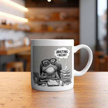 Adulting is BS Frog Mug 11oz